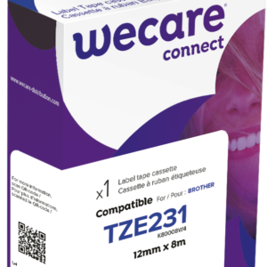 K80008W4 Wecare Label Tape voor Brother TZE-231