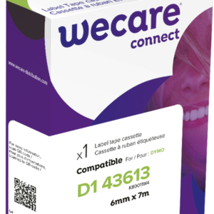 K80011W4 Wecare Label Tape voor Dymo S0720780 / 43613