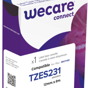 K80018W4 Wecare Label Tape voor Brother TZE-S231