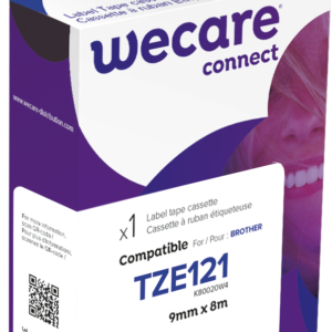 K80020W4 Wecare Label Tape voor Brother TZE-121