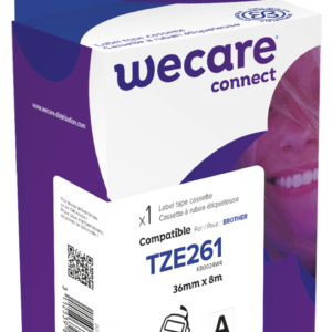 K80024W4 Wecare Label Tape voor Brother TZE-261