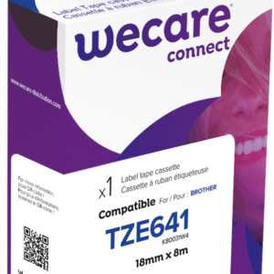 K80031W4 Wecare Label Tape voor Brother TZE-641