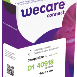 K80036W4 Wecare Label Tape voor Dymo S0720730 / 40918
