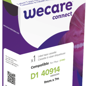 K80042W4 Wecare Label Tape voor Dymo S0720690 / 40912